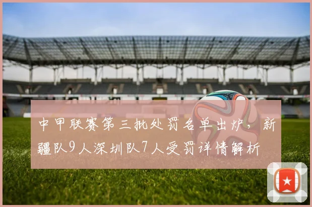 中甲联赛第三批处罚名单出炉，新疆队9人深圳队7人受罚详情解析